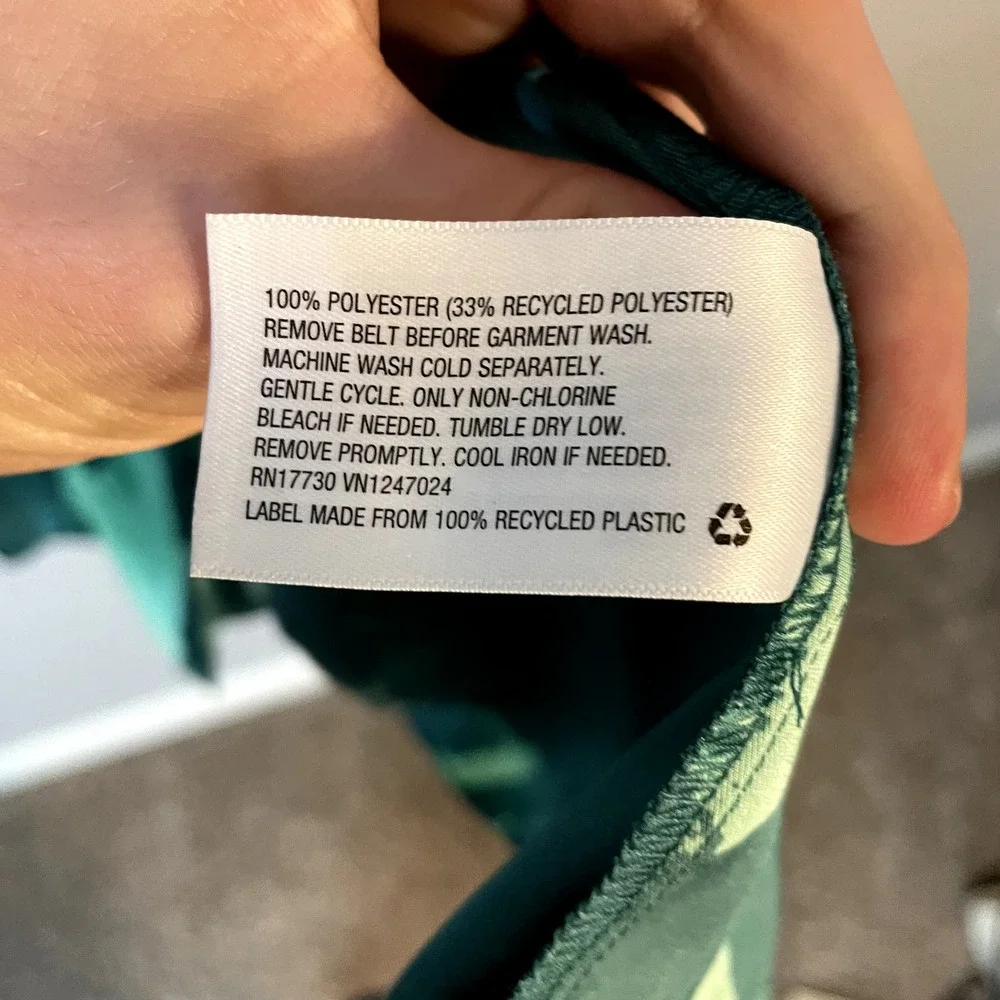 Alexis x Target Green Long Sleeve Dress in Green Tropical Print Size 2X - Picture 13 of 16